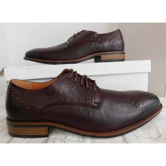 STEVE MADDEN Gable Oxford Dress Shoes Men\'s 9.5 M Burgundy Leather main image 2